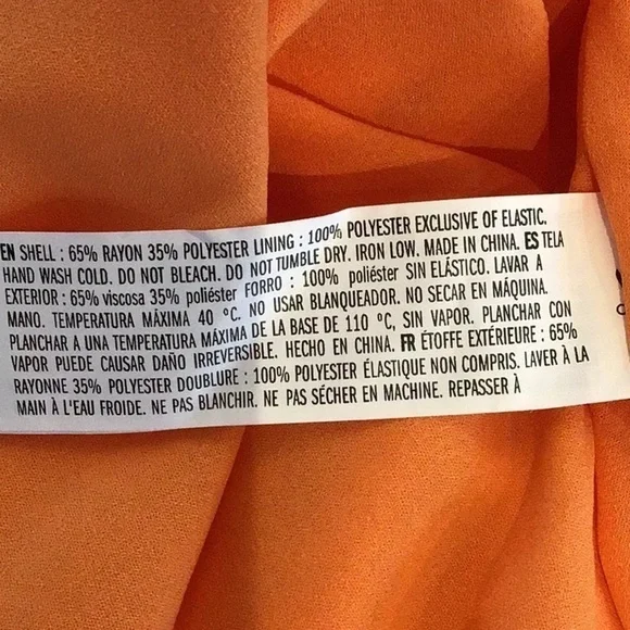 Endless Rose Off the Shoulder Flounced Mini dress. Orange Size small NWT - Picture 6 of 6